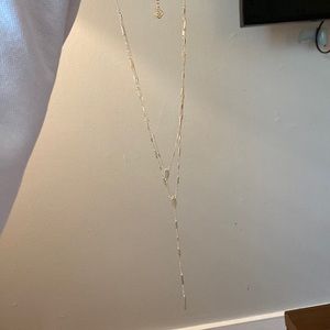 Kendra Scott adjustable gold long statement necklace